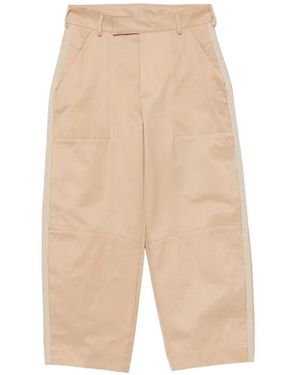 ViCOLO Side-Stripe Wide-Leg Trousers - White