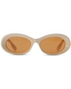Gucci Gafas de sol con montura oval - Neutro