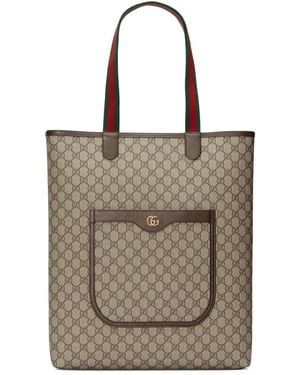 Gucci オフィディア トートバッグ L - ブラウン