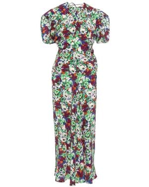 Marni Floral-Print Midi Dress - White