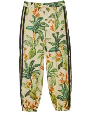 FARM Rio X Adidas Tropical Breeze-Print Trousers - Green