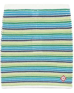 CASABLANCA Striped Logo Mini Skirt - Blue