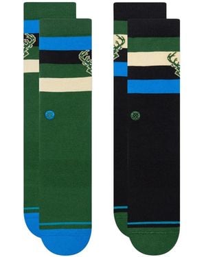 Stance Striped Crew Socks - Green