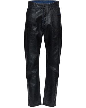 MM6 by Maison Martin Margiela Waxed-Effect Jeans - Black