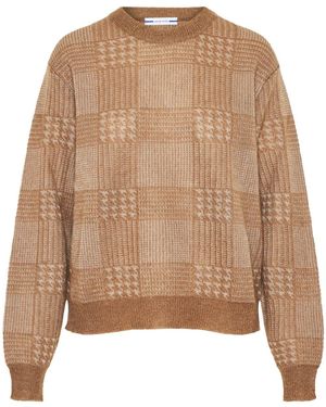 Jacob Cohen Houndstooth Jumper - Natural