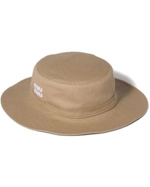 Miu Miu Drill Hat - Brown
