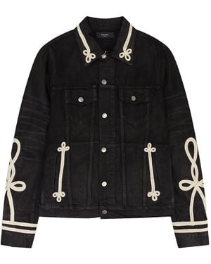 Amiri Rough Roping Trucker Denim Jacket - Black
