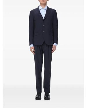 Eleventy Single-Breasted Wool-Blend Suit - Blue