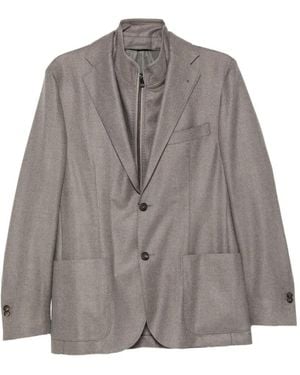 Corneliani Layered Button-Fastening Jacket - Gray
