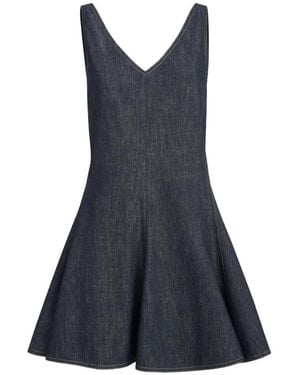 Brunello Cucinelli Robe Courte À Effet Jean - Blue