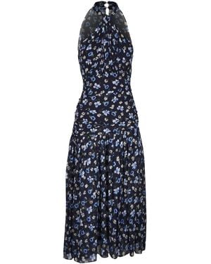 Veronica Beard Floral-Print Dress - Blue