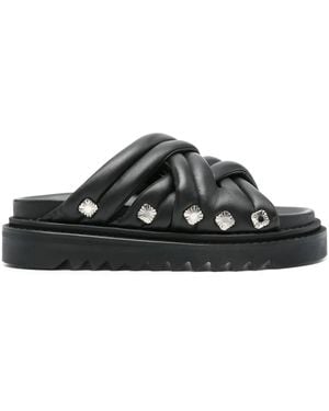 Toga Virilis Interwoven-Design Slides - Black