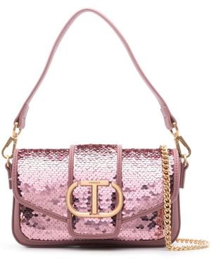Twinset Amie Sequinned Tote Bag - Pink
