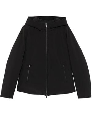 Woolrich Hooded Zip-Up Jacket - Black