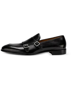 Franzese Collection Gagà Napoletano Double-Buckle Monk Shoes - Black