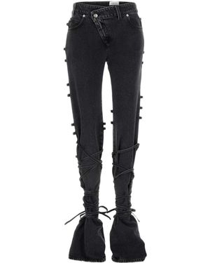 Alexander McQueen Tied Jeans - Black