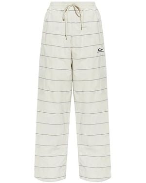 Balenciaga Striped Logo Trousers - White