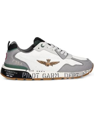 Aeronautica Militare Lace-Up Trainers - White