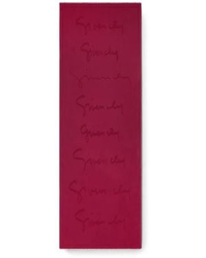 Givenchy Stola Aus Seide Und Baumwolle Mit -Signatur - Rot