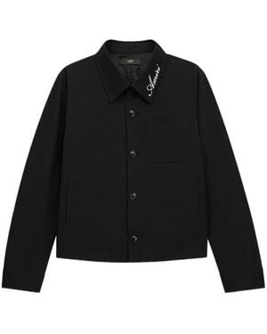 Amiri Script Cotton Blouson - Black
