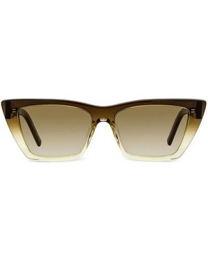 Saint Laurent Lunettes De Soleil Sl 276 Mica À Monture Rectangulaire - Neutre