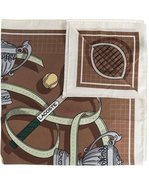 Lacoste Silk Scarf - Brown