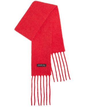 Patou Schal Mit Fransen - Rot
