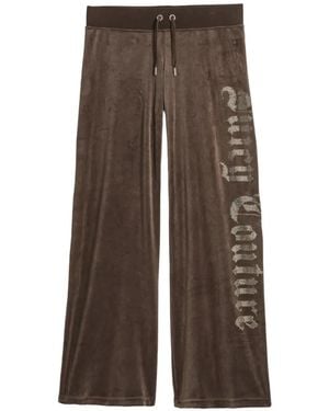 Juicy Couture Old Gothic Diamante Track Trousers - Brown