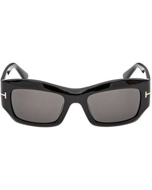 Tom Ford Olga-02 Rectangle-Frame Sunglasses - Grey