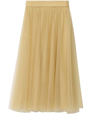 Fabiana Filippi Pleated Midi Skirt - Yellow
