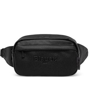 Blauer Riñonera Con Logo En Relieve - Negro