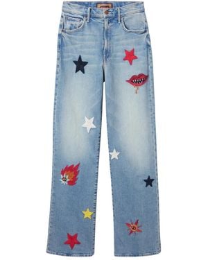 La DoubleJ X Mother The Maven Sneak Jeans - Blue