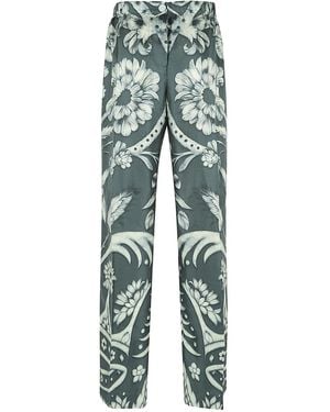 F.R.S For Restless Sleepers Floral-Detail Trousers - Blue