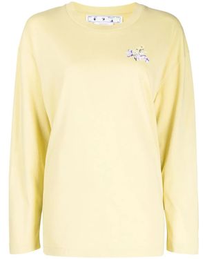Off-White c/o Virgil Abloh Flower Arrow スウェットシャツ - イエロー