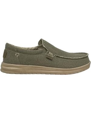 HEYDUDE Mikka Braided Loafers - Green