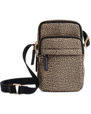 Borbonese O.P. Print Shoulder Bag - Black