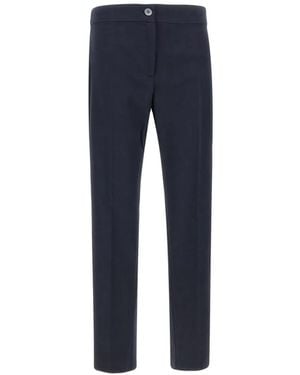 Elena Miro Pressed-Crease Pants - Blue