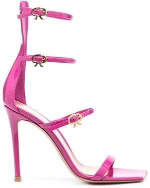 Gianvito Rossi バックル レザーサンダル - ピンク