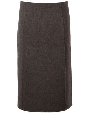P.A.R.O.S.H. Wool Midi Skirt - Gray