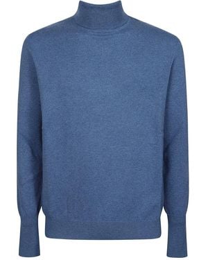 Ballantyne Roll-Neck Sweater - Blue