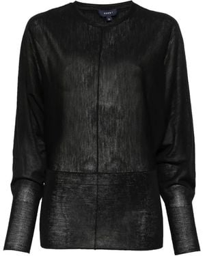 Soeur Sheer Paneled Top - Black