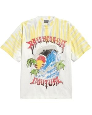 Balenciaga Extreme Batik-T-Shirt - Weiß