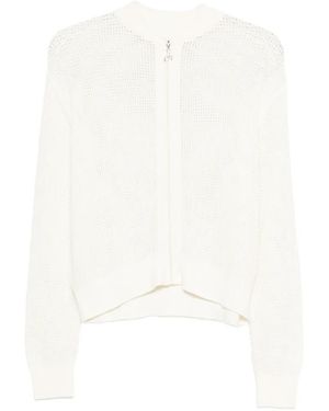 Deha Zip-Up Cardigan - White
