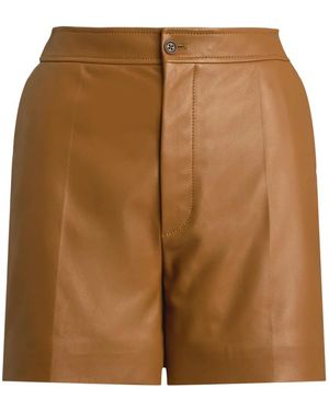 Ralph Lauren Tailored Leather Shorts - Brown