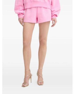 Just Cavalli Logo-Embroidered Shorts - Pink