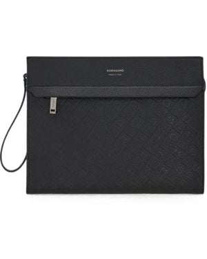 Ferragamo Monogram Pouch - Black