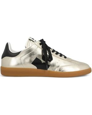 Isabel Marant Leren Sneakers - Metallic