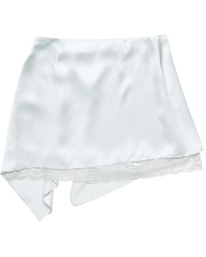 Acne Studios Ruffled Satin Skirt - White