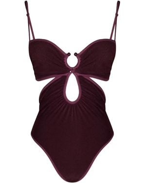 Johanna Ortiz Sunny Days Cut-Out Swimsuit - Purple