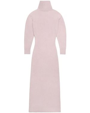 Ami Paris Elbow-Patch Knitted Maxi Dress - Pink